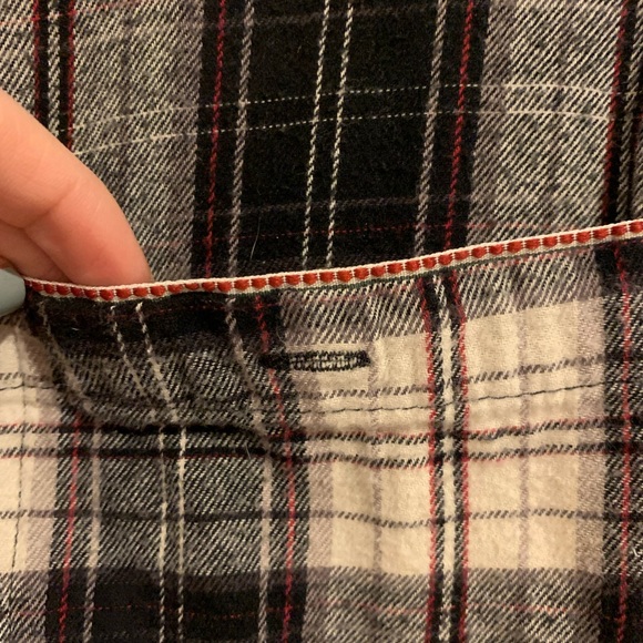 Boston Traders Mens Flannel Shirt Jacket Large Plaid Navy Blue - Picture 3 of 6